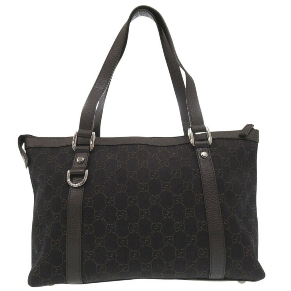 GUCCI Authentic Brown Leather Tote Bag - Picture 3 of 11